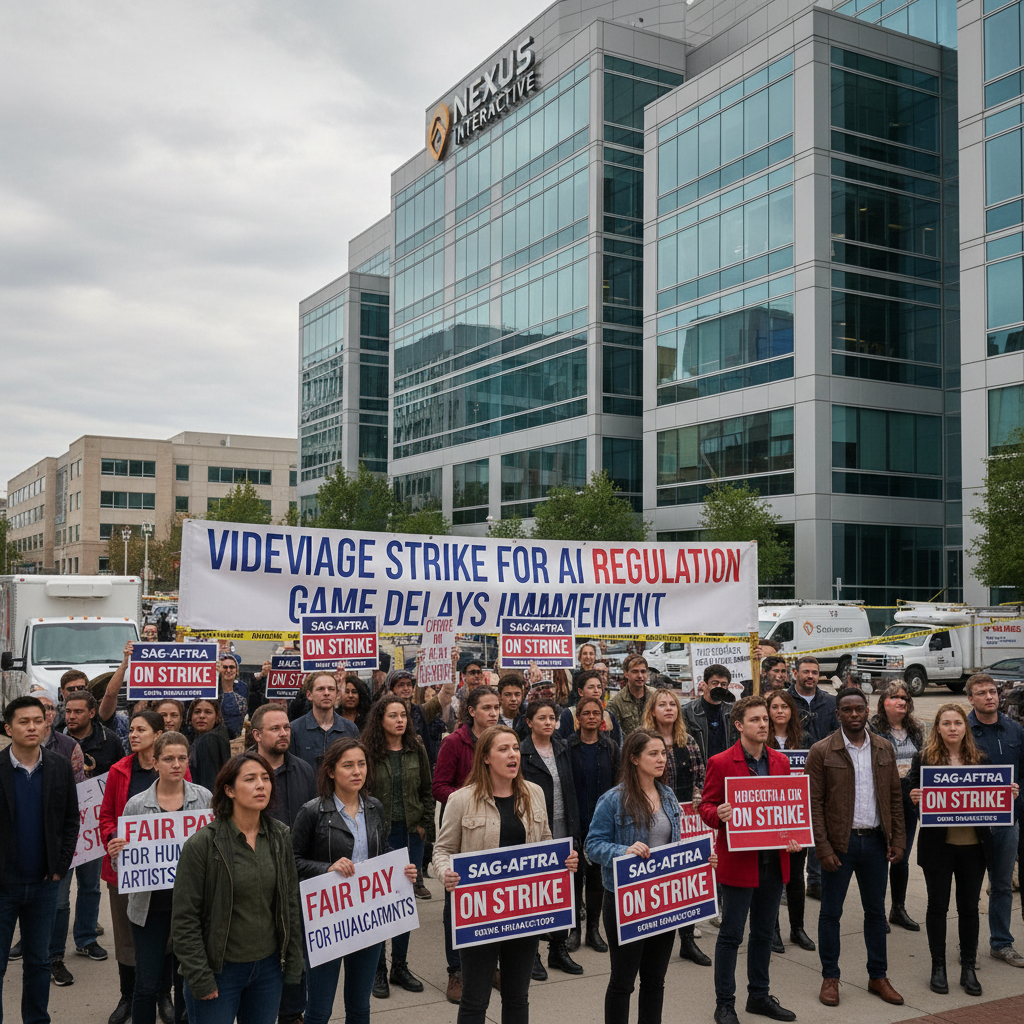 SAG-AFTRA Videogame Strike Now in Effect Due to AI Concerns, Potentially Leading to Game Delays